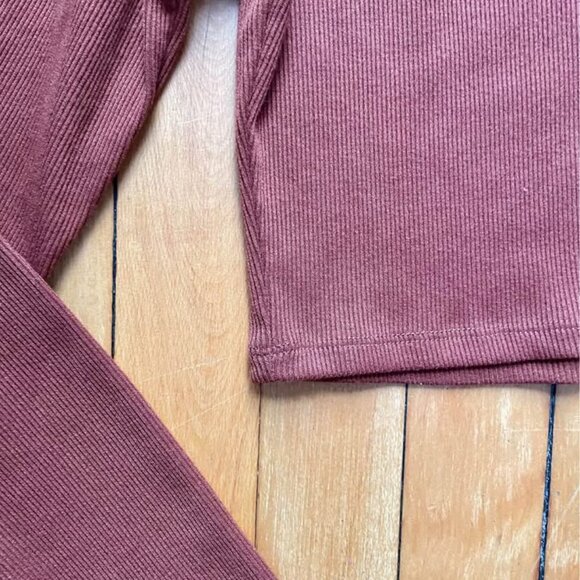 Princess Polly Rust Ribbed Long Sleeve Crop Top – Size 8 - Picture 3 of 4